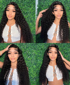 Deep Wave 13x6 HD Transparent Lace Frontal Human Hair Wigs 180% 30 32 34Inch Brazilian Remy 13x4 Water Curly Front Wig For Women