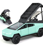 1/24 Tesla Cybertruck Pickup Alloy Camping RV Car Model Diecast Metal Toy Van Motorhome Touring Car Model Sound Light Kids Gifts Green - IHavePaws