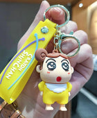 Cartoon Anime Crayon Shin chan Series Keychain Cute Kantamu robo Doll Robot Key chain Ring Pendant Children's Toy Couple Gift Green - ihavepaws.com