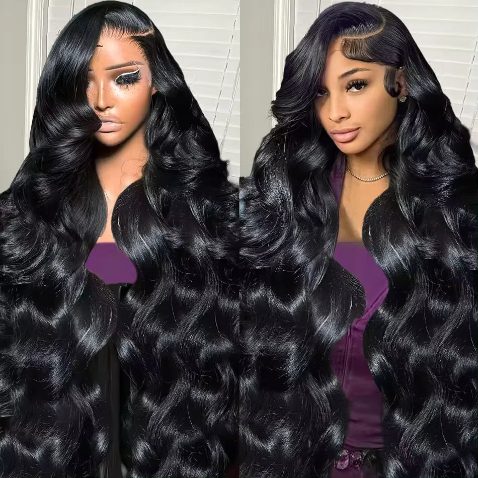 30 32 34 Inch 13x4 Body Wave Lace Front Human Hair Wigs Brazilian Water Wave 13x6 HD Transparent Lace Frontal Wig For Women