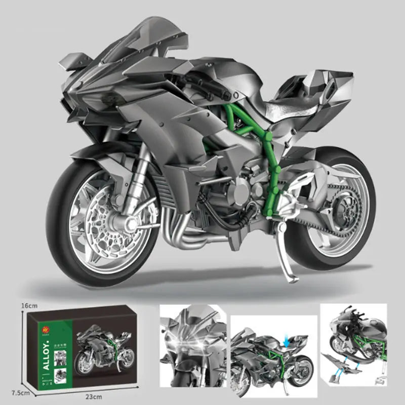 Assembly Version 1:12 Panigale V4S Corse Alloy Motorcycle Model Diecast Metal Toy Racing Motorcycle Model H2R - IHavePaws