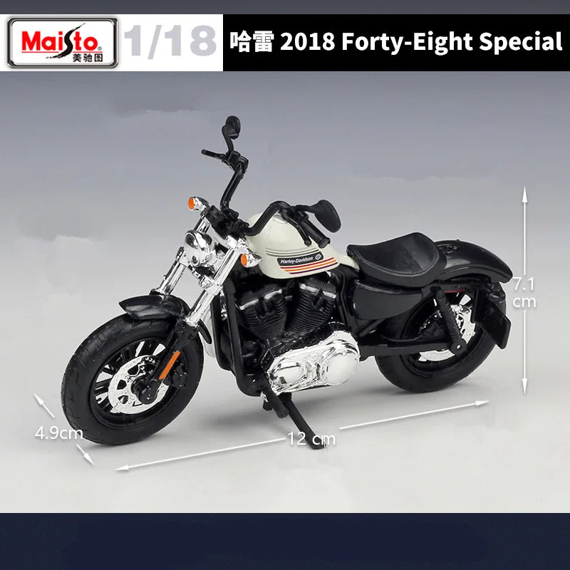 Maisto 1:18 Harley 2018 Forty-Eight Special Alloy Sports Motorcycle Model Diecast Metal Street Racing Motorcycle Model Kids Gift