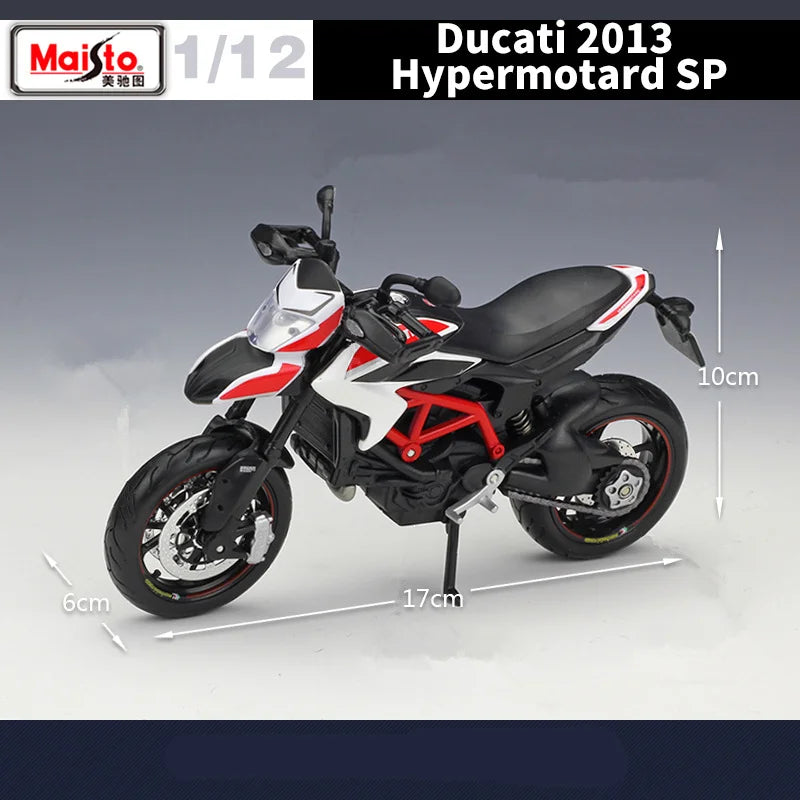 Maisto 1:12 DUCATI Hypermotard SP 2013 Alloy Racing Motorcycle Model Diecasts Metal Street Sports Motorcycle - IHavePaws