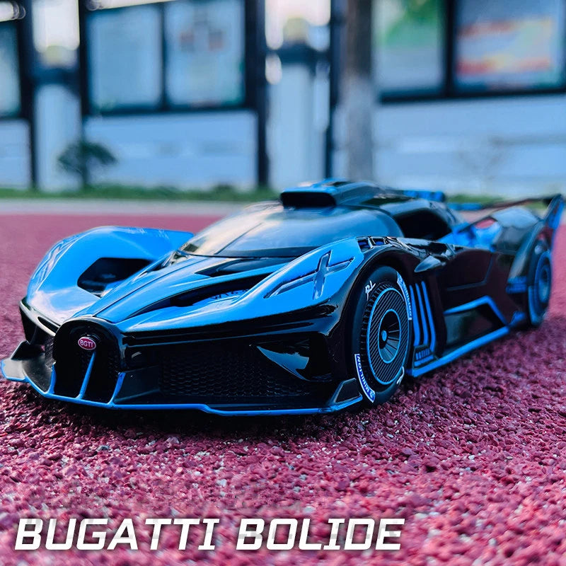 1:32 Bugatti Bolide Alloy Sports Car Model Diecast Metal Toy Concept Racing Car Vehicles Model Simulation Sound Light Kids Gifts - IHavePaws
