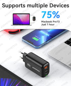 65W GaN USB Type C Fast Charger PPS QC PD3.0 Portable Phone Chargers for IPhone 12 13 Pro Max Samsung Xiaomi Fast Wall Chargers
