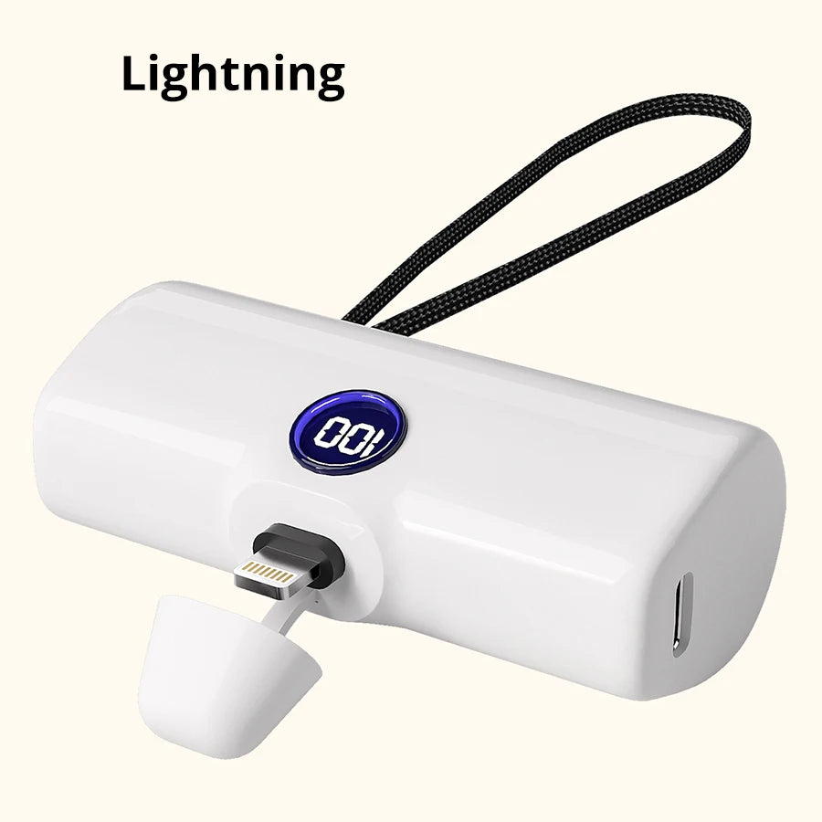Liboer LM01 Mini Power Bank White Lightning / 5000mAh - IHavePaws