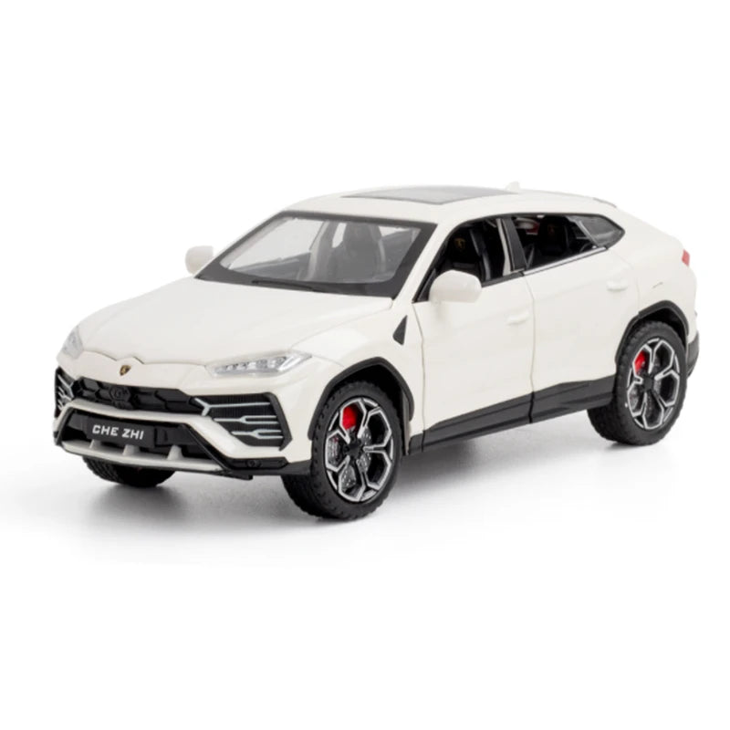 1:24 URUS SUV Alloy Sports Car Model Diecasts Metal Off-road Vehicles Car Model Simulation Sound Light Collection Kids Toys Gift White - IHavePaws