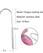3 Colors Stainless Steel Tongue Scraper U-shaped Metal Fresh Breath Cleaning Coated Tongue Toothbrush Oral Hygiene Care Tools - IHavePaws
