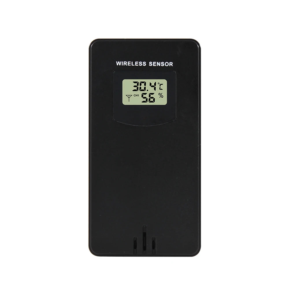 Multifunction Weather Station Alarm Clock Thermometer Hygrometer Touch Screen Wireless Sensor Sunrise Sunset Hygrothermograph Black Sensor - IHavePaws