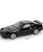 1:32 Mazda RX7 Alloy Sports Car Model Diecasts Metal Toy Racing Car Vehicles Model Simulation Sound and Light Childrens Toy Gift Black - IHavePaws