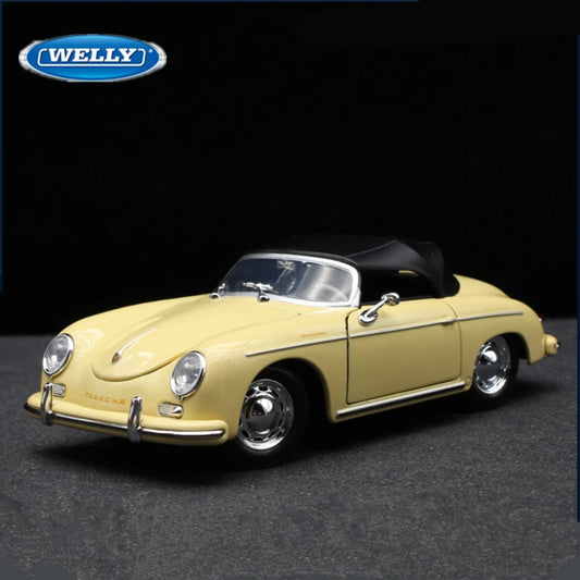 Welly 1:24 Porsche 356A Speedster Alloy Sports Car Model Diecast Metal Classic Car Vehicles Model High Simulation Kids Toys Gift - IHavePaws