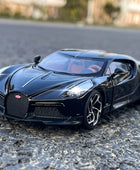 1:32 Bugatti Lavoiturenoire Alloy Sports Car Model Diecast & Toy Vehicles Metal Race Car Model Simulation Sound Light Kids Gifts Black - IHavePaws
