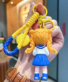 New Sailor Moon Figure Keychain Cartoon Cute Girl Keyring Pendant Women's Car Key Chain Accessories Bag Charm Gift for Daughter - ihavepaws.com