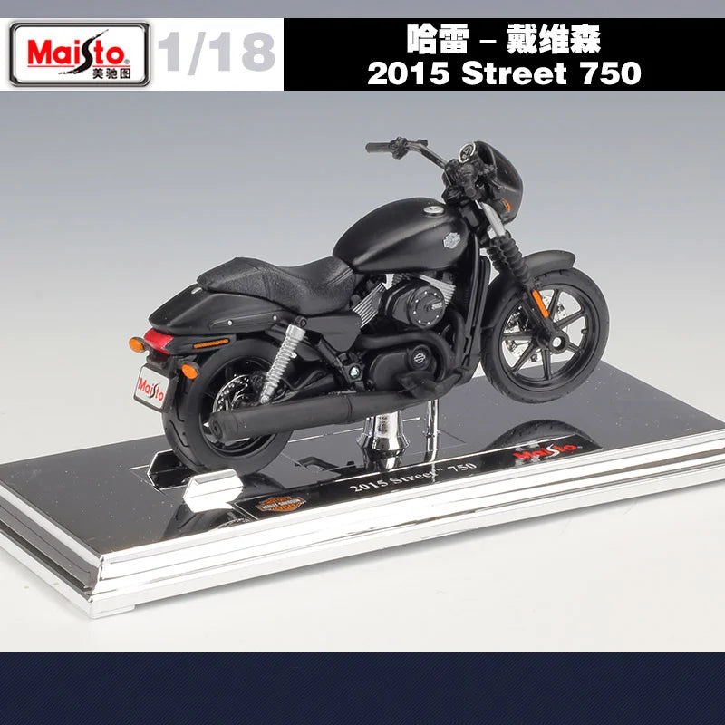 Maisto 1:18 Harley 2015 Street 750 Alloy Street Sports Motorcycle Model Simulation Metal Racing Motorcycle Model Kids Toys Gifts