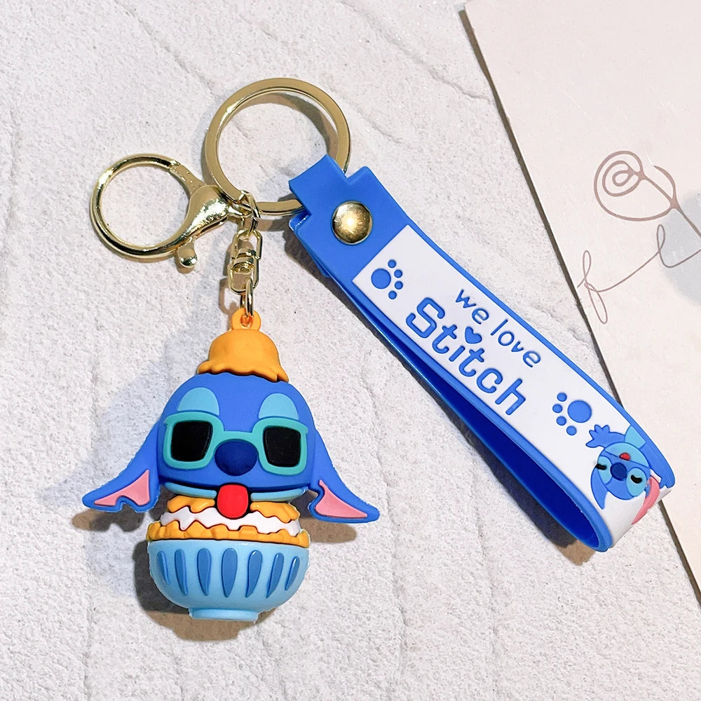 Anime Funny Stitch Keychain Cute Keychain PVC Pendant Men's and Women's Backpack Car Keychain Jewelry Accessories 17 - ihavepaws.com