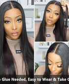 Glueless Wig Human Hair 6X4 5X5 Pre Cut Lace Closure Human Hair Wigs Brazilian Ready To Wear Straight Lace Wig Human Hair 180%