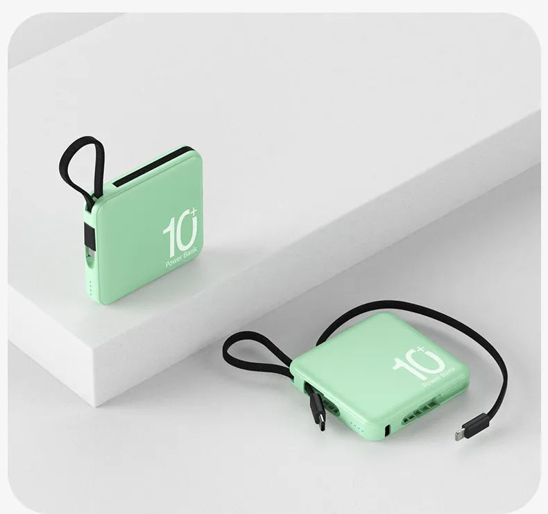 Mini Power Bank 30000mAh Portable External Battery Pack USB Type-C+Lightning Green / 5000mAh - IHavePaws