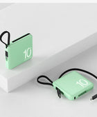 Mini Power Bank 30000mAh Portable External Battery Pack USB Type-C+Lightning Green / 5000mAh - IHavePaws