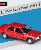 Bburago 1:24 Mercedes-Benz 190 E 2.6 Alloy Car Model Simulation Diecast Metal Classic Retro Old Car Vehicles Model Kids Toy Gift Red - IHavePaws