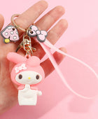 Kawaii Hello Kitty Keychain Sanrio Anime Cartoon Melody Kuromi Cinnamoroll Toys Cute Pendant Dolls Car Key Ring Girl&Child Gifts Big-eared dogs - ihavepaws.com