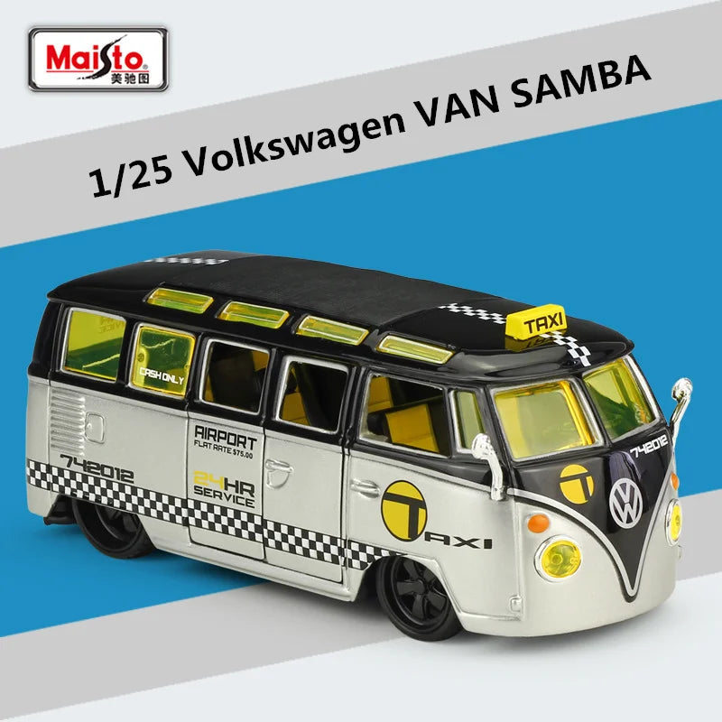 Maisto 1:25 Volkswagen VAN SAMBA Alloy BUS Car Model Diecast Metal Toy Travel Bus Car Model High Simulation Collection Kids Gift