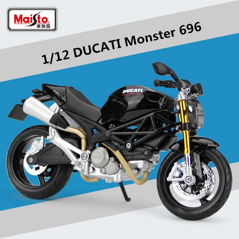 Maisto 1:12 Ducati Monster 696 Alloy Racing Motorcycle Model Diecast Metal Street Motorcycle Model Collection - IHavePaws