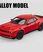1:32 Dodge Challenger SRT Alloy Musle Car Model Diecasts Metal Sports Car Model Simulation Sound Light Collection Kids Toys Gift Red - IHavePaws
