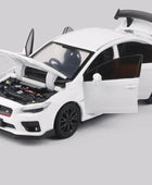 1/32 Subaru WRX STI Alloy Sports Car Model Diecast Simulation Metal Toy Car Model Sound and Light Collection Childrens Toy Gift White - IHavePaws