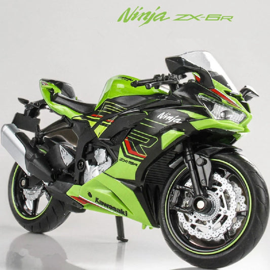 1/12 Kawasaki Ninja ZX-6R Cross-country Motorcycles Model Simulation Metal Street Racing Motorcycle Model - ihavepaws.com
