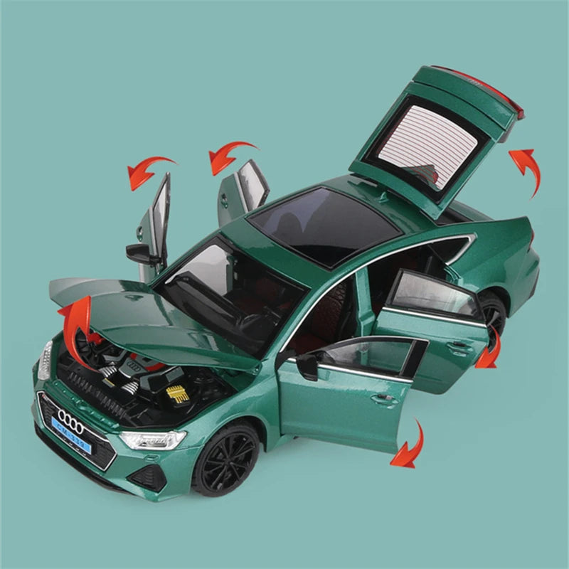 1:24 AUDI RS7 Coupe Alloy Car Model Diecast & Toy Vehicles Metal Toy Car Model High Simulation Sound Light Collection Kids Gifts - IHavePaws