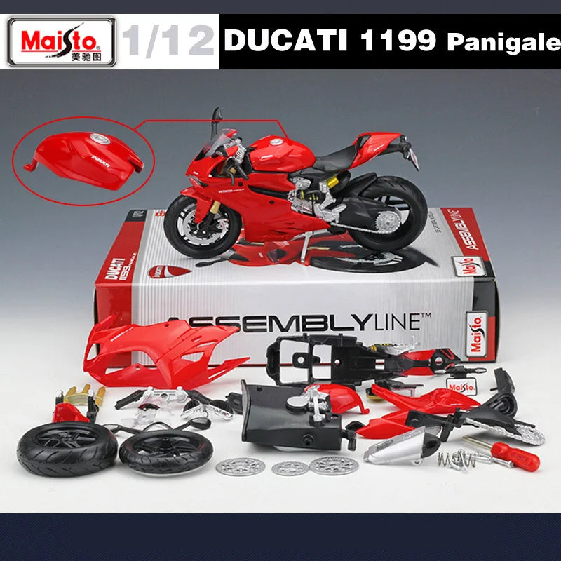 Assembly Version Maisto 1:12 Ducati 1199 Panigale Alloy Racing Motorcycle Model Diecast Street Sports Motorcycle Model Kids Gift