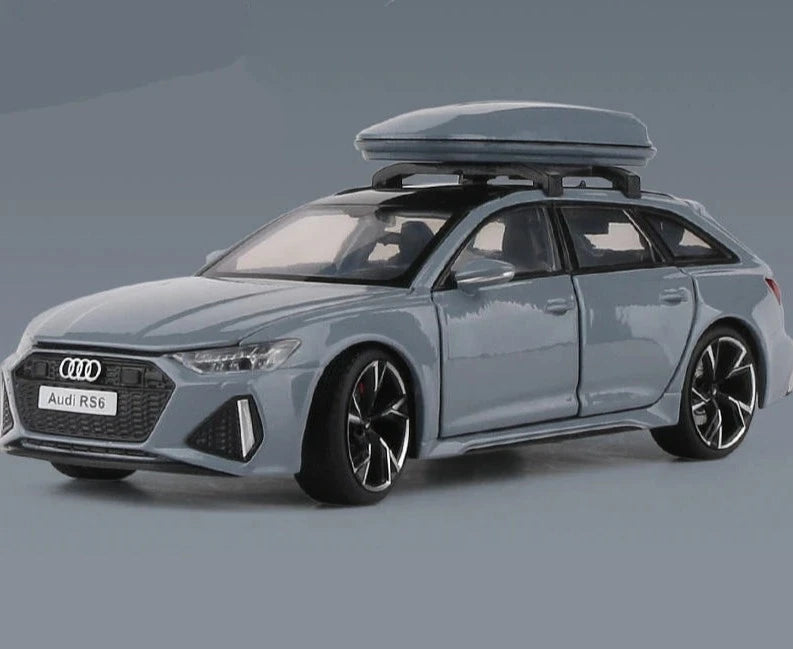 1/32 Audi RS6 Avant Alloy Station Wagon Car Model Diecast Metal Toy Vehicles Car Model Simulation Sound and Light Kids Toys Gift Gray - IHavePaws
