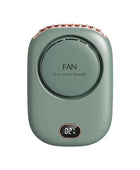 New Mini Portable Fan Portable Rechargeable Bladeless Turbo Ultra Quiet Student Hand Held Fan Outdoor Sports Travel Green - ihavepaws.com