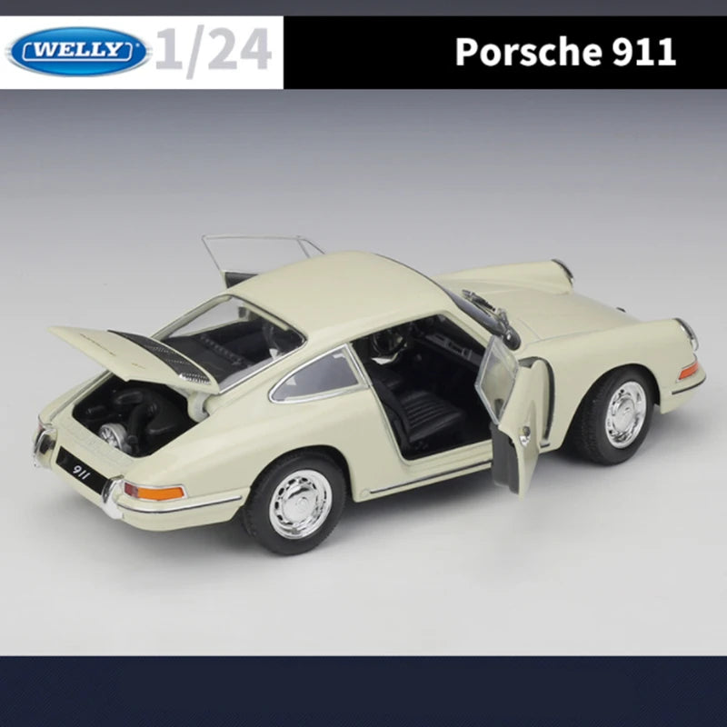 WELLY 1:24 1964 Porsche 911 Alloy Classic Sports Car Model Diecasts Metal Toy Vehicles Car Model High Simulation Childrens Gifts