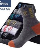 5Pairs Breathable Cotton Sports Stockings Men Bamboo Fiber Autumn and Winter Men Socks Sweat Absorption Deodorant Business Sox A / EUR 38-43 - IHavePaws