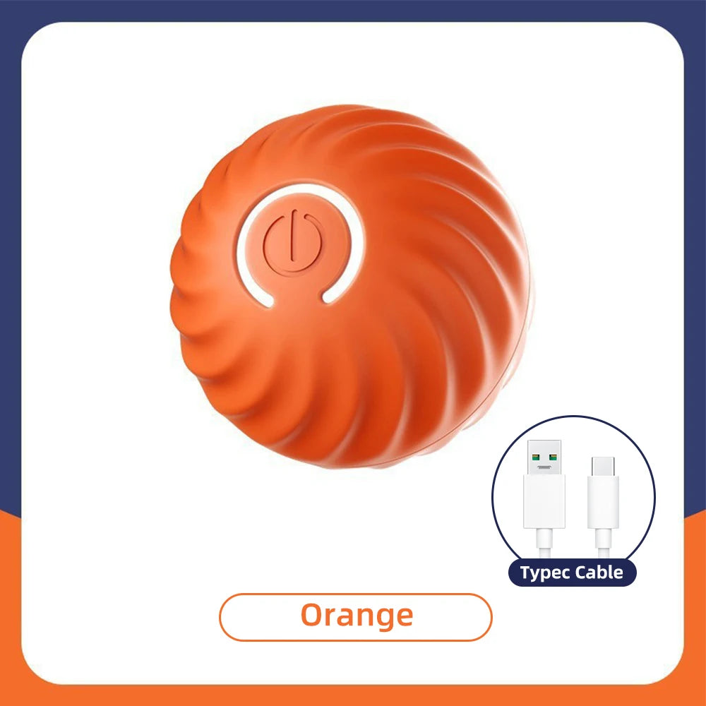 Smart Automatic Bouncing Dog Ball Toy Orange - IHavePaws