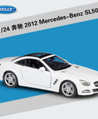 WELLY 1:24 Mercedes-Benz SL500 Alloy Sports Car Model Diecasts Metal Toy Racing Car Model High Simulation Collection Kids Gifts White - IHavePaws