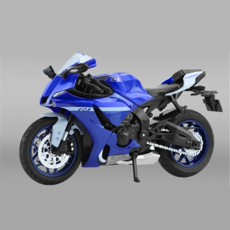 1:12 YZF-R1 R1 Alloy Racing Motorcycle Model Diecast Street Sports Motorcycle Model Simulation Blue - IHavePaws