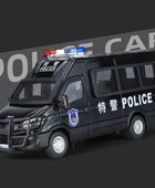1:24 Alloy Armored Car Model Diecast Police Riot Vehicles Car Metal Explosion Proof Car Model Sound and Light Childrens Toy Gift Black - IHavePaws