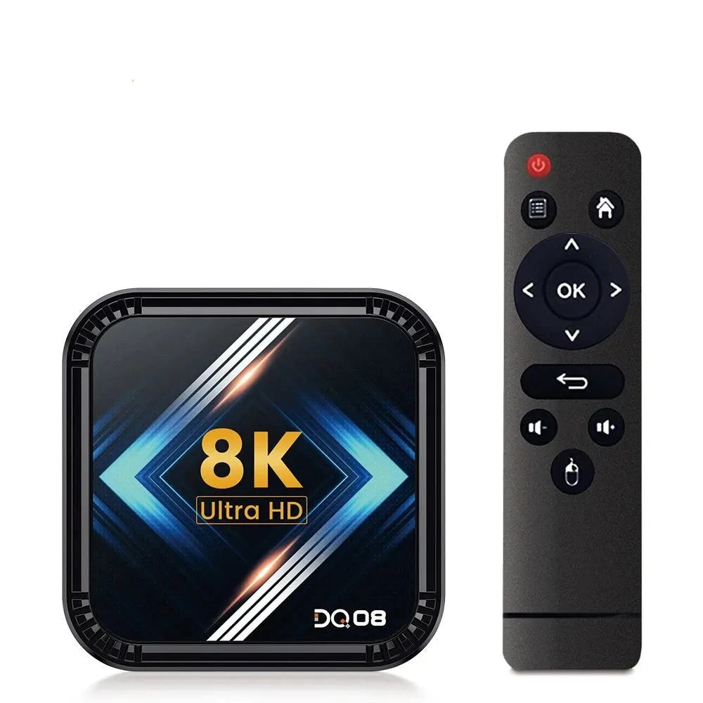 Vontar DQ08 RK3528 Smart TV Box Android 13 Quad Core Cortex A53 Support 8K Video 4K HDR10 American Standard / 4GB 32GB IR RC - IHavePaws