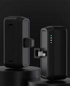 Mini Power Bank 5000Mah with LED Light Phone Holder PD20W for Iphone Huawei Xiaomi Power Bank Mobile Emergency Power Supply Black For iPhone / 5000mAh - IHavePaws
