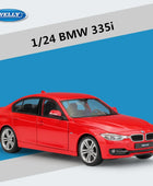 Welly 1:24 BMW 335I Alloy Car Model Diecast & Toy Metal Vehicles Car Model High Simulation Collection Children Toy Gift Ornament Red - IHavePaws