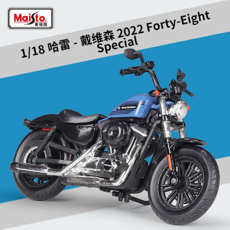 Maisto 1:18 Harley Forty-Eight Special Alloy Sports Motorcycle Model Metal Cross-country Racing Motorcycle Model Kids Toys Gifts - IHavePaws