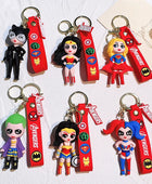Anime Cartoon Batman Joker Image Doll Keychain Cute Halloween Series Key Ring Pendant Ornaments Jewelry Gifts for Friends - ihavepaws.com