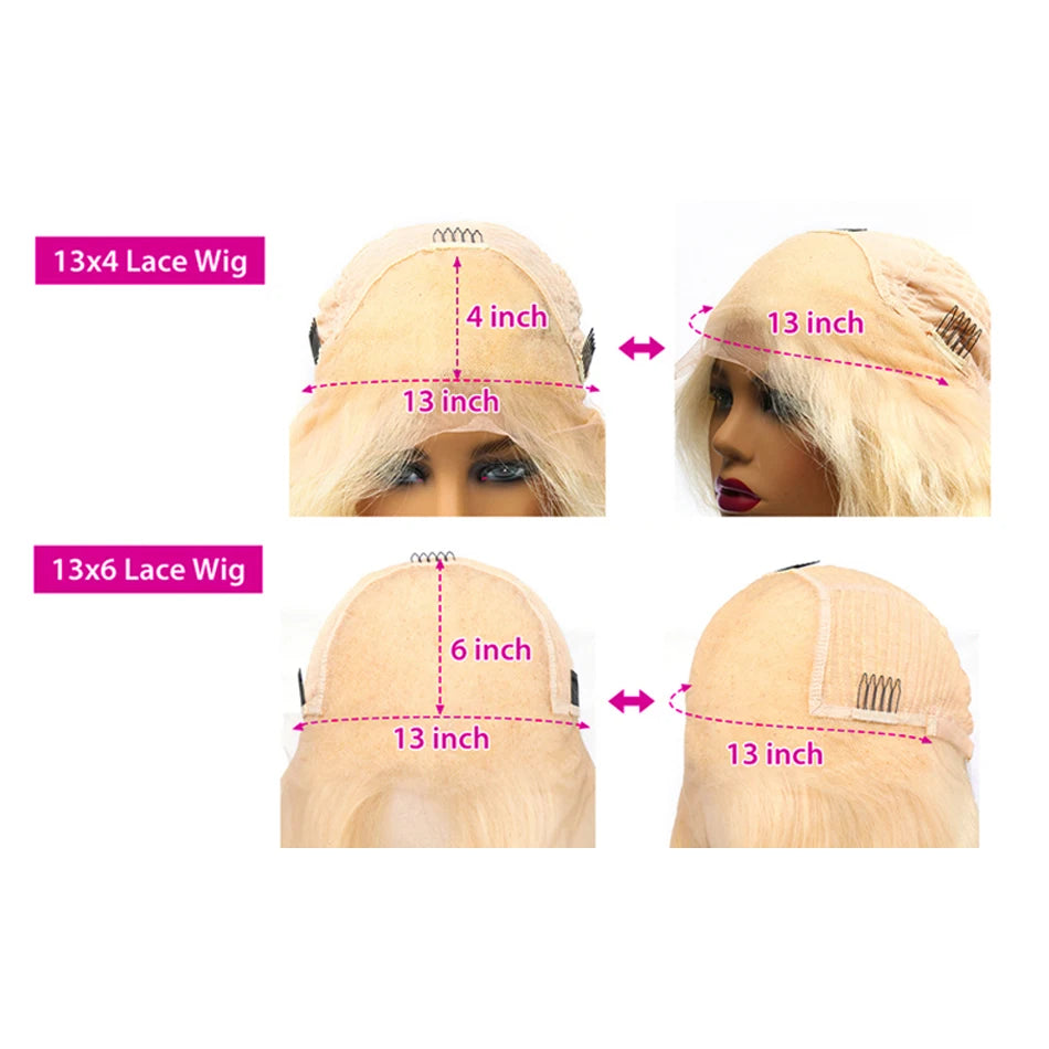 13x6 Transparent 613 Blonde Lace Frontal Human Hair Wigs 613 Wig Brazilian Bone Straight 13x4 Lace Front Human Hair Wig MYLOCKME