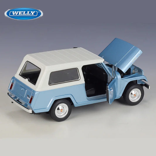 WELLY 1:24 1967 Jeep Jeepster Commando Alloy Station Wagon Car Model Diecast Metal Off-road Vehicles Car Model Children Toy Gift - IHavePaws