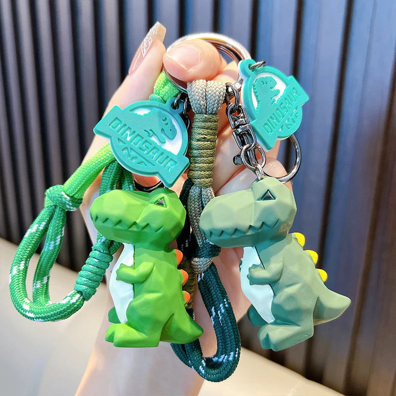 Cute and Trendy Cut Dinosaur Keychain Charm Creative Couple Schoolbag Pendant Cartoon Car Key Ring Children's Toy Small Gift - ihavepaws.com