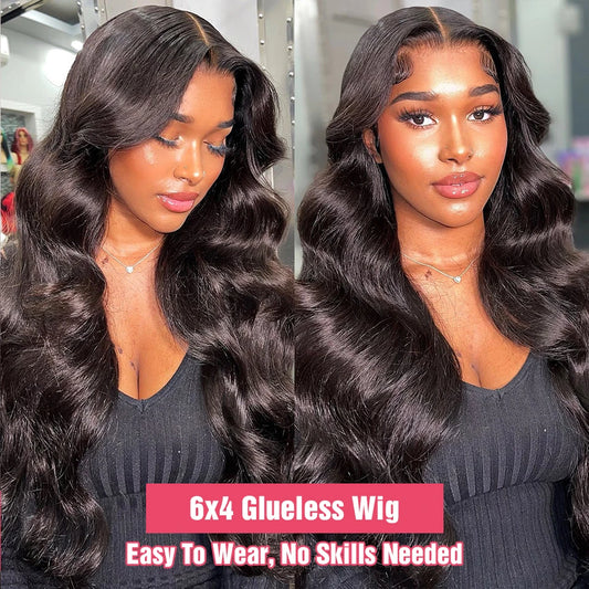 Easy and Go Glueless Wig Body Wave 6x4 5x5 Lace Closure Glueless Wig Human Hair Ready To Wear Pre Cut Pre plucked 13x4 Lace Wigs