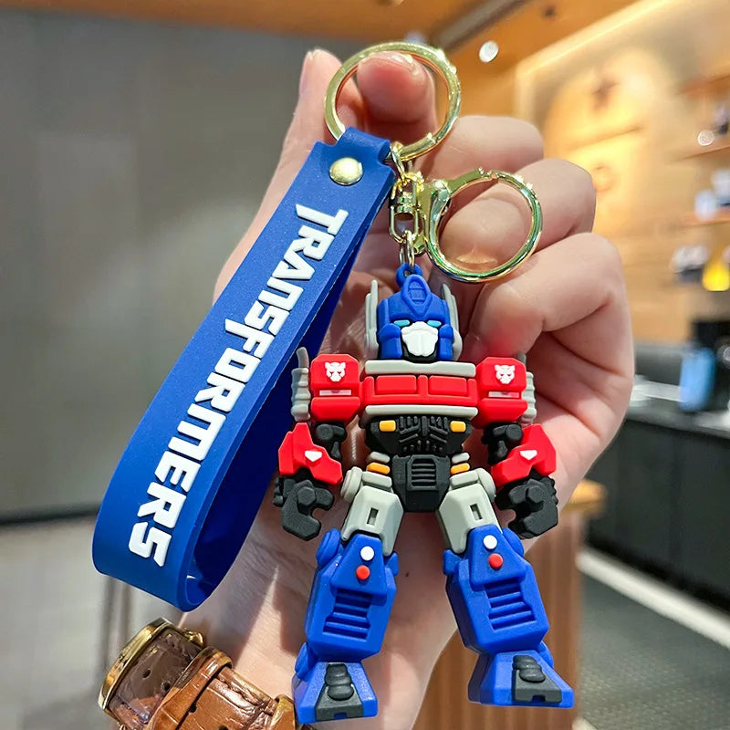 Cartoon Anime Transformers Keychain Robot Bumblebee Optimus Prime Autobots Key Chain Charm Luggage Accessories Toy Gift for Son 04 - ihavepaws.com
