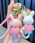 Resin Love Rabbit Keychain Pendant Cute Luggage Accessories Women's Keychain Ring Accessories Couple Gifts Gifts for Girlfriends - ihavepaws.com